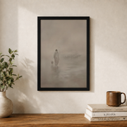 Good Shepherd Christian Wall Art, Jesus Leaves The 99 Minimalist Poster - Format: Black Framed Poster