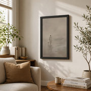 Good Shepherd Christian Wall Art, Jesus Leaves The 99 Minimalist Poster - Format: Black Framed Poster