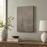 Good Shepherd Christian Wall Art, Jesus Leaves The 99 Minimalist Poster - Format: Stretched Canvas