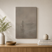 Good Shepherd Christian Wall Art, Jesus Leaves The 99 Minimalist Poster - Format: Stretched Canvas