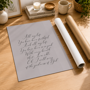 Goodness Of God Christian Scripture Wall Art, Vintage Faith Poster - Format: Rolled Canvas