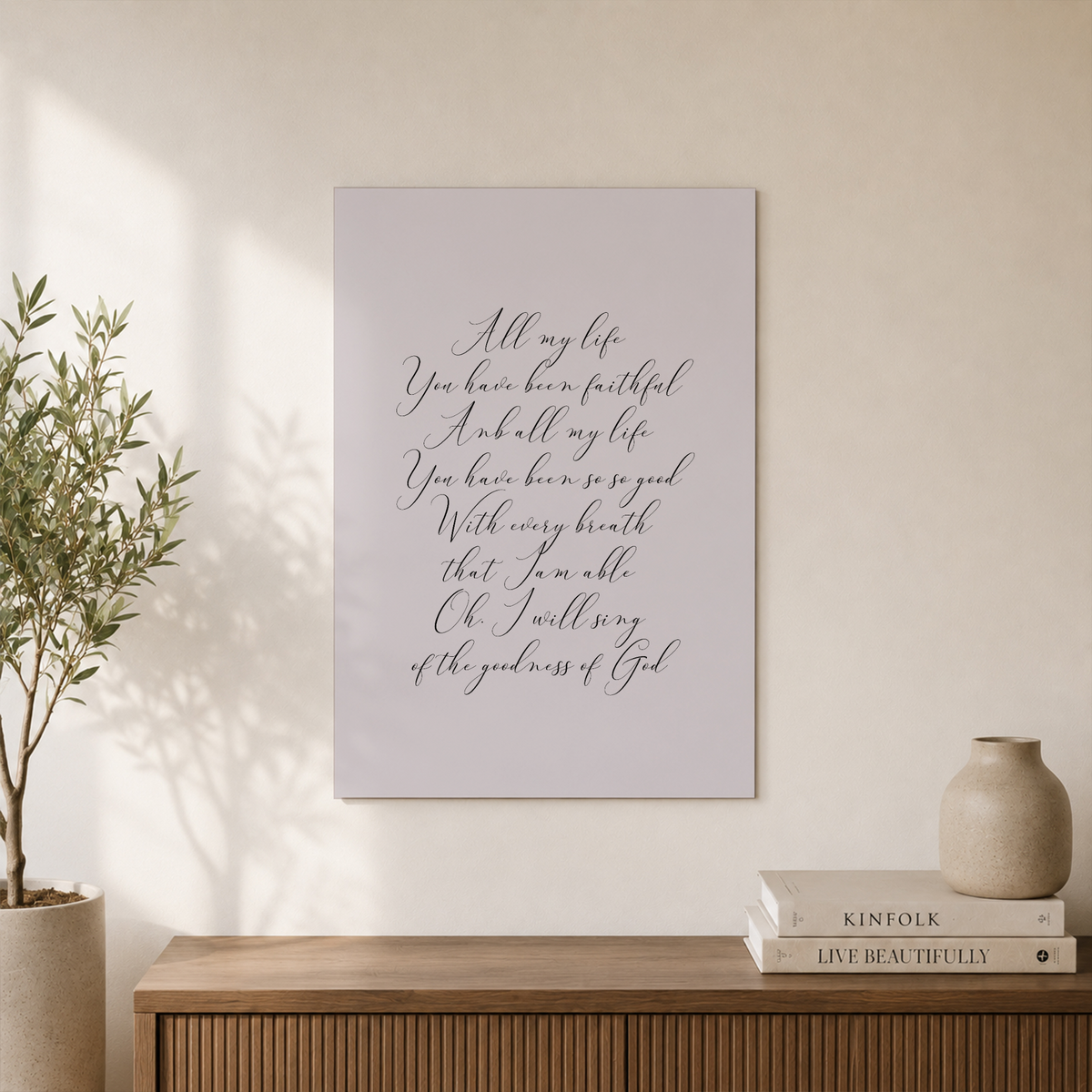 Goodness Of God Christian Wall Art, Vintage Scripture Faith Poster - Format: Unframed Paper Poster