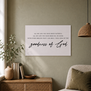 Goodness Of God Christian Wall Art, Worship Faith Scripture Poster - Format: Unframed Paper Poster