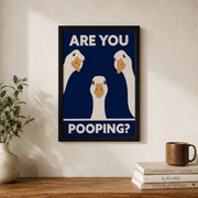 Goose Bathroom Wall Art Farmhouse Funny Typography Poster Restroom Decor Animal Quote Print Poster UNFRAMED - Format: Black Framed Poster