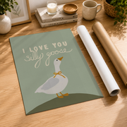 Goose Nursery Wall Art Cute Animal Poster Baby Room Decor Boy Or Girl Home Accent UNFRAMED - Format: Rolled Canvas