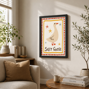 Goose Trendy Wall Art Poster Cute Animal Home Decor Poster UNFRAMED - Format: Black Framed Poster