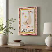 Goose Trendy Wall Art Poster Cute Animal Home Decor Poster UNFRAMED - Format: Stretched Canvas