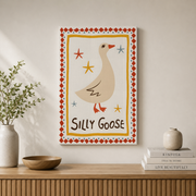 Goose Trendy Wall Art Poster Cute Animal Home Decor Poster UNFRAMED - Format: Stretched Canvas