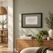Green Gingham Christian Wall Art, The Blessing Rustic Scripture Poster - Format: Black Framed Poster