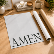 Green Psalm 23 Bible Verse Wall Art Trio, Christian Minimal Posters - Format: Rolled Canvas