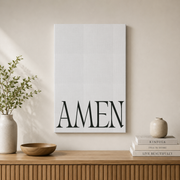 Green Psalm 23 Bible Verse Wall Art Trio, Christian Minimal Posters - Format: Stretched Canvas