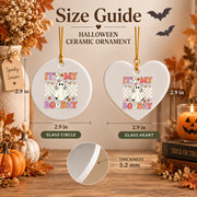Halloween Birthday Ghost Ornament for Celebration Glass Ornament - Material: Heart Ceramic Ornament