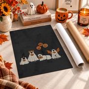 Halloween Dogs Art Print Cute Pet Wall Art Spooky Home Decor Poster - Format: Rolled Canvas