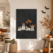 Halloween Dogs Art Print Cute Pet Wall Art Spooky Home Decor Poster - Format: Unframed Paper Poster