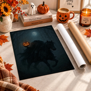 Headless Horseman Halloween Poster Pumpkin Lantern Gothic Horror Wall Art Decor Print - Format: Rolled Canvas