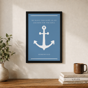 Hebrews 6:19 Bible Verse Wall Art Coastal Anchor Christian Poster Housewarming Gift Apartment Decor - Format: Black Framed Poster