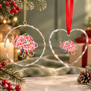 Holiday Brain Neurologist Nurse Christmas Glass Ornament - Material: Heart Glass Ornament