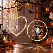 Holy Ghost Halloween Ornament with Christian Theme Glass Ornament - Material: Circle Glass Ornament
