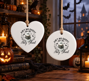 Holy Ghost Reading Ornament with Christian Faith Inspired Design Glass Ornament - Material: Circle Ceramic Ornament