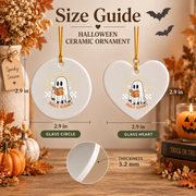 Holy Ghost Reading Ornament with Faith Inspired Design Glass Ornament - Material: Heart Ceramic Ornament