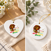 Honoring Past Inspiring Future Glass Ornament - Material: Heart Ceramic Ornament