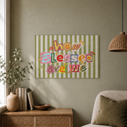 How Blessed Are We Christian Wall Art, Neutral Horizontal Scripture Print - Format: Unframed Paper Poster