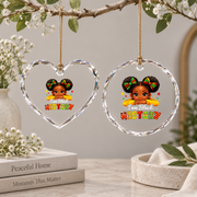 I Am Black History Month Power Message Glass Ornament - Material: Heart Glass Ornament