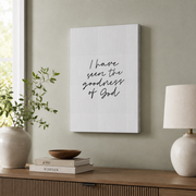 I Have Seen The Goodness Of God Bible Verse Christian Farmhouse Bedroom Subtle Art, Modern Wall Art Decor UNFRAMED - Format: Stretched Canvas