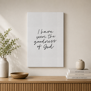 I Have Seen The Goodness Of God Bible Verse Christian Farmhouse Bedroom Subtle Art, Modern Wall Art Decor UNFRAMED - Format: Stretched Canvas