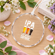 IPA Beer Lover St Patrick's Day Glass Ornament - Material: Circle Glass Ornament