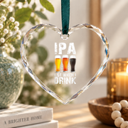 IPA Beer Lover St Patrick's Day Glass Ornament - Material: Heart Glass Ornament
