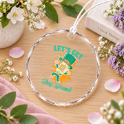 Ireland Beer Lover Irish Theme Glass Ornament - Material: Circle Glass Ornament