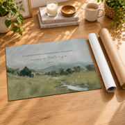 Isaiah 26:3 Christian Wall Art, Peaceful Landscape Bible Verse Poster - Format: Rolled Canvas