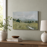 Isaiah 26:3 Christian Wall Art, Peaceful Landscape Bible Verse Poster - Format: Stretched Canvas
