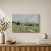 Isaiah 26:3 Christian Wall Art, Peaceful Landscape Bible Verse Poster - Format: Stretched Canvas