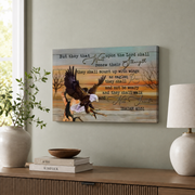 Isaiah 40:31 Wait Upon The Lord Christian Wall Art, Scripture Poster - Format: Stretched Canvas