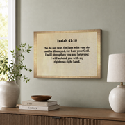Isaiah 41:10 Christian Wall Art, Fear Not Scripture Poster - Format: Stretched Canvas