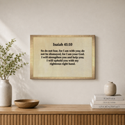 Isaiah 41:10 Christian Wall Art, Fear Not Scripture Poster - Format: Stretched Canvas