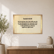 Isaiah 41:10 Christian Wall Art, Fear Not Scripture Poster - Format: Unframed Paper Poster