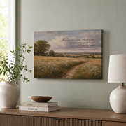 Isaiah 43:1 Fear Not Christian Wall Art, Vintage Landscape Scripture Poster - Format: Stretched Canvas