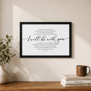 Isaiah 43 Niv Bible Verse Wall Art, Scripture Gift, Do Not Be Afraid Quote, Christian Decor Wall Art, Modern Wall Decor, 12x18 UNFRAMED - Format: Black Framed Poster