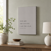 Isaiah 64:8 Potter And Clay Christian Wall Art, Minimal Scripture Poster - Format: Stretched Canvas