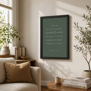 Isaiah 9:6 Christmas Christian Wall Art, Holiday Scripture Poster - Format: Black Framed Poster
