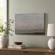 Isaiah Deep Waters Christian Wall Art, Vintage Ocean Scripture Poster - Format: Stretched Canvas