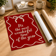 Its The Most Wonderful Time Christmas Wall Art Holiday Typography Poster Merry Christmas Decor Unframed - Format: Rolled Canvas