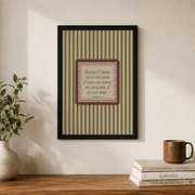 Jeremiah 1:5 Christian Nursery Wall Art, Vintage Pink Scripture Poster - Format: Black Framed Poster