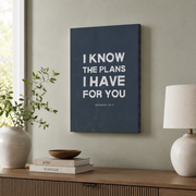 Jeremiah 29:11 Christian Teen Wall Art, Boys Scripture Room Poster - Format: Stretched Canvas