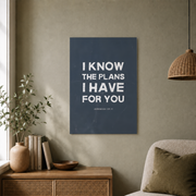 Jeremiah 29:11 Christian Teen Wall Art, Boys Scripture Room Poster - Format: Unframed Paper Poster
