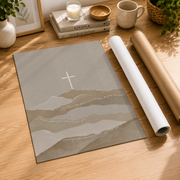 Jeremiah 29:11 Cross Christian Wall Art, Watercolor Boho Scripture Poster - Format: Rolled Canvas