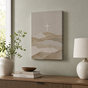 Jeremiah 29:11 Cross Christian Wall Art, Watercolor Boho Scripture Poster - Format: Stretched Canvas